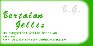 bertalan gellis business card